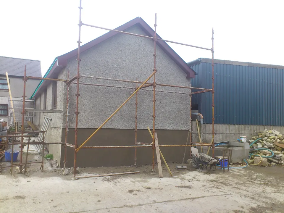 Example of recent plastering work
